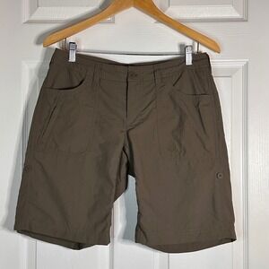 The North Face Womens Brown Hiking Utility Shorts Size 6 Regular Drawstring Logo